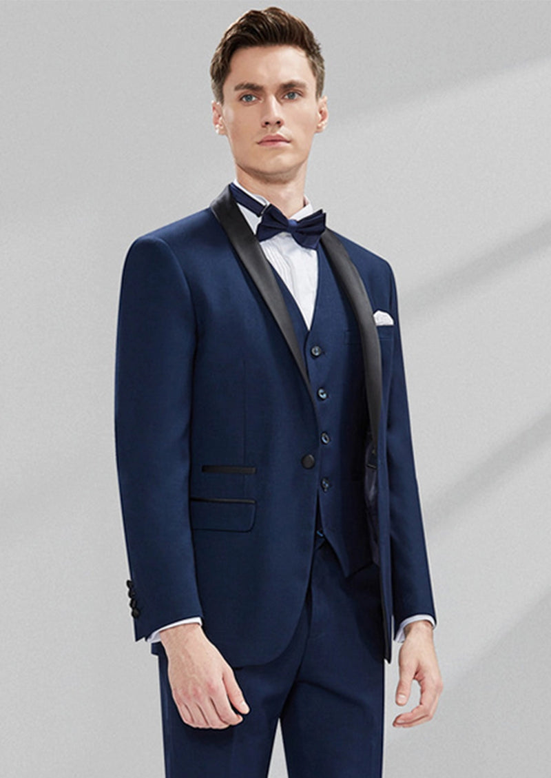 navy blue tuxedo dress Navy Blue Tuxedo with Blue Satin Lapel Rental