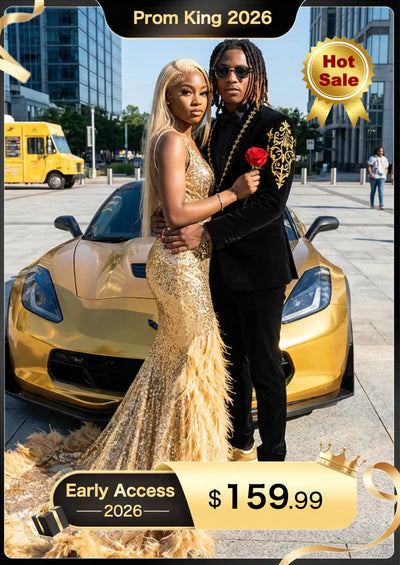 Mens 2-Piece Gold Embroidered Black  Velvet Dinner Jacket