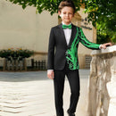 green branch boy's black tuxedo - 3
