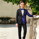 navy branch boy's black tuxedo - 3