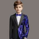 navy branch boy's black tuxedo -1