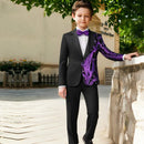 purple branch boy's black tuxedo - 3