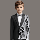 silver branch boy's black tuxedo - 2