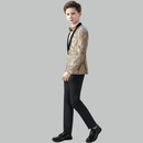 Robe 2 pièces à paillettes florales dorées pour garçon