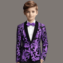 Boy's 2-Piece Purple  Sparkle Floral Sequin Dress