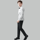 Robe 2 pièces à paillettes blanches et florales pour garçon