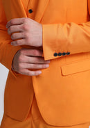Men's 3-Piece Classic One Button Orange Tuxedo