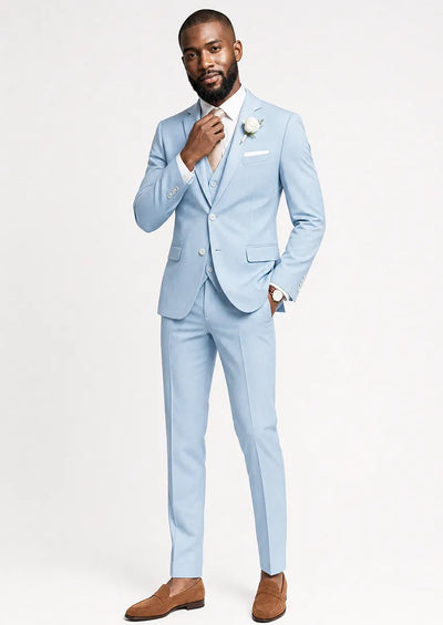 Men’s 3-Piece Classic All Blue Wedding Tuxedo