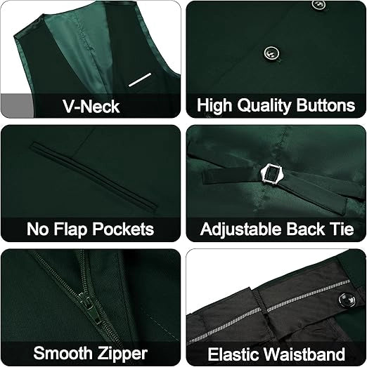 Men's Slim Fit Classic One Button Dark Green Blazer