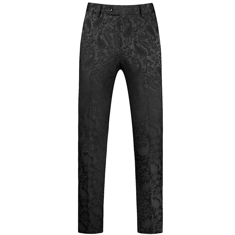 Men's Jacquard Black Pants