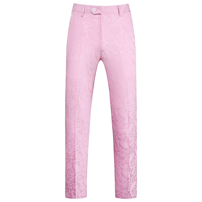 Men's Jacquard Pink Pants