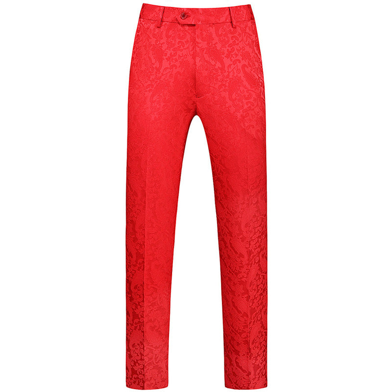 Men's Jacquard Red Pants