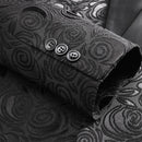 Black Rose Embroidery Shawl Lapel Wedding Tuxedo