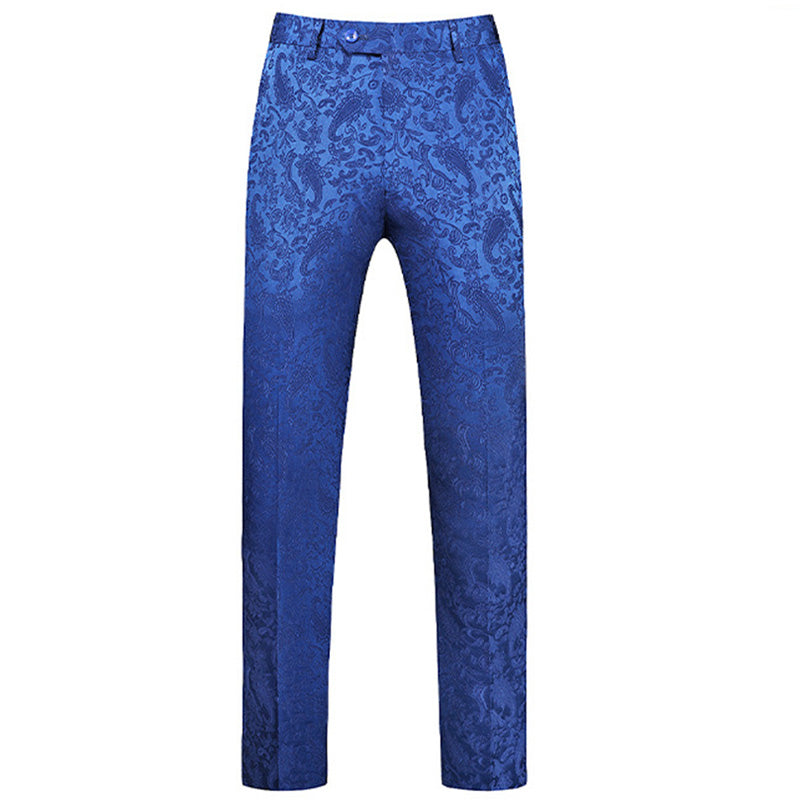 【Select pants size for set】Men's Jacquard Blue Pants