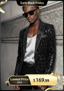 Men's Starry Sequin Black Luxury Tuxedo