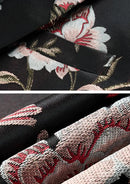 Embroidery Black Suit Fabric - 2