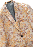 Smoking décontracté deux pièces pour homme, à un bouton, en or doré