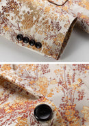 Smoking décontracté deux pièces pour homme, à un bouton, en or doré