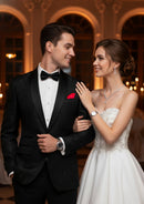 black jacquard tuxedo 