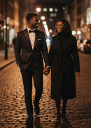 black jacquard tuxedo