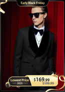 Men's 2-Piece Starry Black Smoking Tuxedo