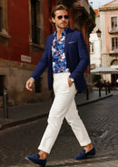 Men's Slim Fit Classic One Button Navy Blazer