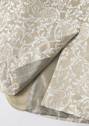 Men's 3-Piece Damask Jacquard Wedding Tan Suit