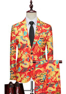 Spring Festival Dragon Print suit