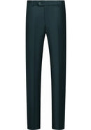 Traje verde oscuro de 3 piezas para hombre, elegante, de un solo botón