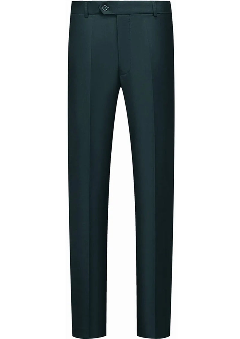 Men's Dark Green Suit Pants Slim Fit Formal Trousers