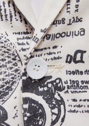 newspaper black and white tuxedo details