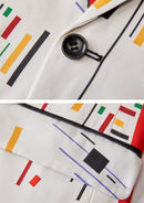 Patchwork Printed Blazer details