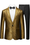 gold metallic suit