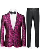 Rose Pink Black Tuxedo Jacket