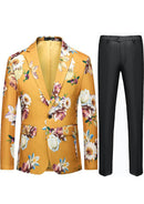 Floral Jacquard Yellow Tuxedo