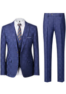 Navy Subtile Plaid Suit