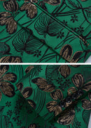 Veste homme coupe slim à un bouton en jacquard floral vert