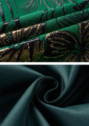 Veste homme coupe slim à un bouton en jacquard floral vert