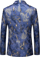 Men's One-Button Slim Fit Morden Fashion Blue Jacket