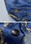 Men's One-Button Slim Fit Morden Fashion Blue Jacket