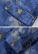 Men's One-Button Slim Fit Morden Fashion Blue Jacket