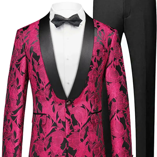 Men_s_Pink_Jacquard_Blazer_One