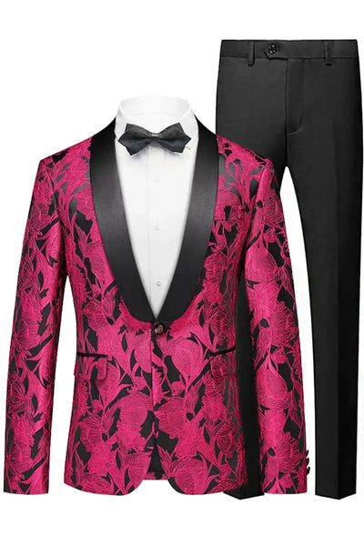 Men_s_Pink_Jacquard_Blazer_One