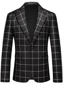 black plaid casual blazer