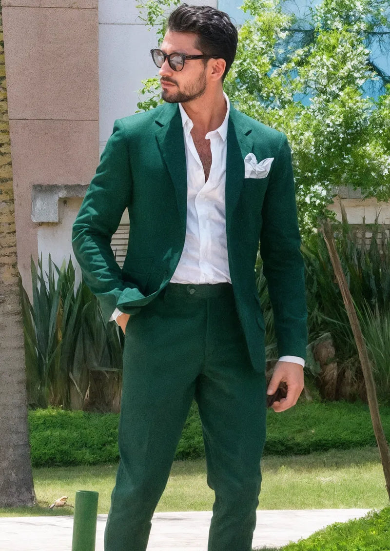 3-Piece Dark Green Suit