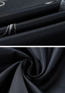 Veste noire en jacquard argenté style Tang pour homme