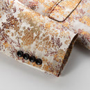 Esmoquin informal de dos piezas con un solo botón dorado para hombre