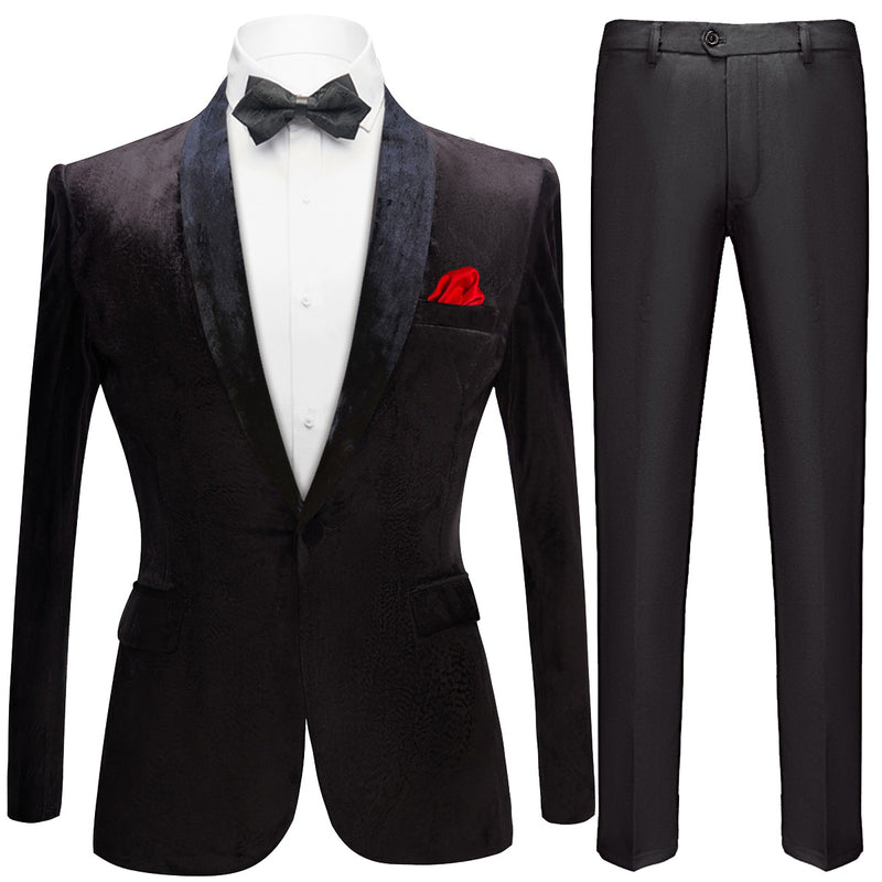 Men's Luxurious Velvet Black Tuxedo