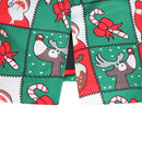 Men's 3-Piece Christmas Element Printed Red Suit