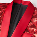 red dinner jacket details